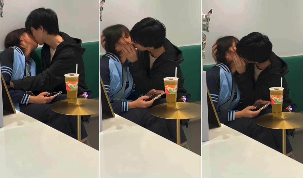图书馆秒射趴在桌子上睡着的妹子